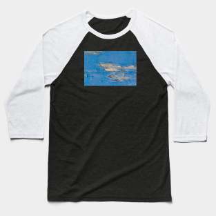 Cracked wood texture with peeled paint Baseball T-Shirt